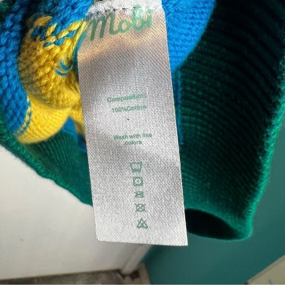 Mobi color block colorful golf knit sweater rare one of a kind - Picture 6 of 9